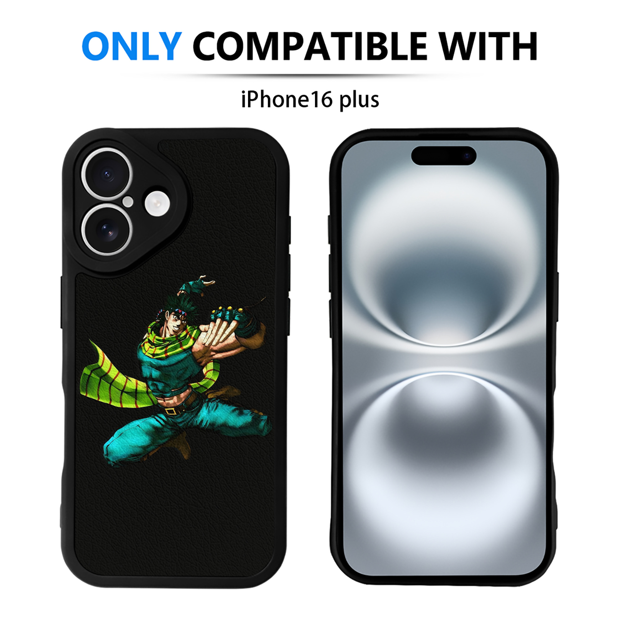 （画像用） ジョジョの奇妙な冒険 ジョセフ?ジョースター JoJo's Bizarre Adventure Joseph Joestar 【iPhone 16シリーズ対応】シリコンスマホケース（レザー調） 材質：シリコン